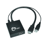 Siig CE-H22A11-S1 video cable adapter 0.4 m DisplayPort HDMI + Micro USB Black