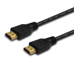 Savio CL-195 HDMI cable 2 m, black, gold-plated connectors, v2.0 high speed, ethernet/3D