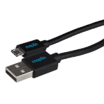 Maplin USB-A 2.0 to Micro USB-B Male Cable - Black - 0.75m