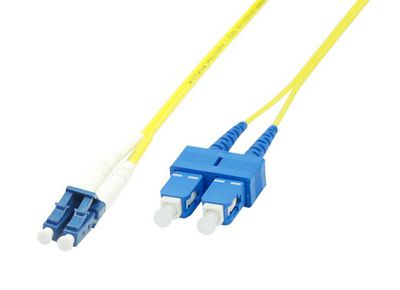 Microconnect LC/PC-SC/PC 1m 9/125 SM fiberoptikkablar Gul