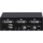 Inter-Tech KVM-AS-21DA DVI KVM-switch Zwart