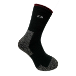 JCB 1 Pack Thermasocks With Extended Achilles Black Grey Red 6-8.5