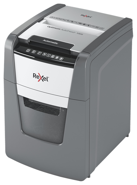 Rexel Optimum AutoFeed+ 100X Automatic Cross Cut Paper Shredder P4