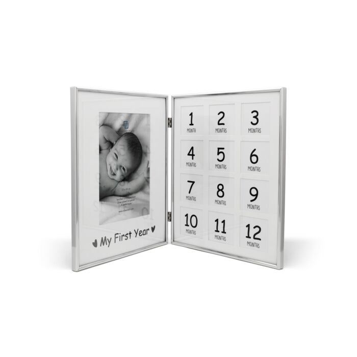 Image of Zilverstad My First Year - Metal - Silver - Multi picture frame -...