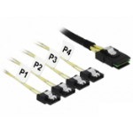 DeLOCK 85800 serial cable Black 0.5 m Mini SAS SFF-8087 4x SATA 7pin