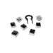 HyperX Pudding-tangenter – fulltangentsuppsättning – PBT – svart (US-layout)