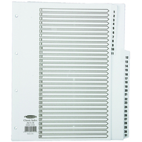 Image of Concord Classic Index 1-31 A4 180gsm Board White with Clear Mylar...