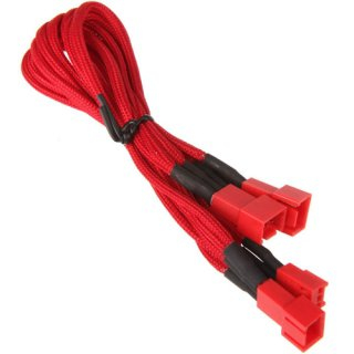BFA-MSC-3F33F60RR-RP BITFENIX Alchemy 3-Pin to 3x 3-Pin Adapter 60cm - sleeved red/red