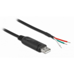 DeLOCK 62930 seriële kabel Zwart 1 m USB 2.0 RS-232