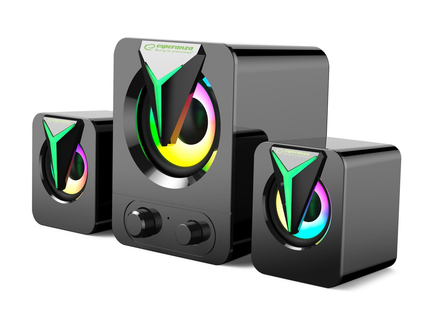 ESP eranza EGS107 Speakers 2.1 USB LED 5 W Black
