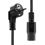 ProXtend Angled Type F (Schuko) to C15 Power Cord Black 2m