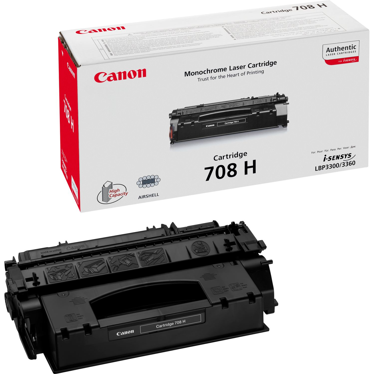 Image of Canon 0917B002/708H Toner cartridge black, 6K pages/5% for Canon...