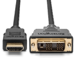 Kensington HDMI (M) to DVI-D (M) passive bi-directional cable, 1.8m (6ft)