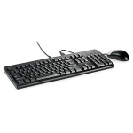 Hewlett Packard Enterprise USB and Mouse, PVC Free, Intl keyboard Mouse included QWERTY Black