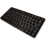 Ceratech Accuratus KYB500-K82A; high quality small footprint mini USB and PS/2 keyboard- in black. Keyboard seal available separately - VIZ-K82A-SEEL. .