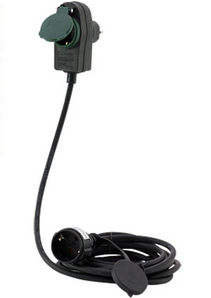 Image of REV 0017251514 power extension 25 m 2 AC outlet(s) Outdoor Black,...