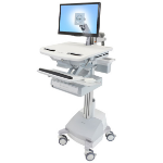 Ergotron SV44-1211-C multimedia cart/stand Aluminium, Grey, White Flat panel