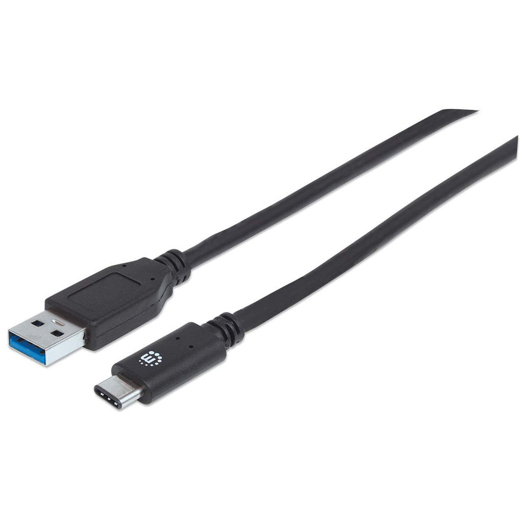 Image of Manhattan USB-C to USB-A Cable, 50cm, Male to Male, Black, 10 Gbps...