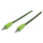 Manhattan 394130 audio kabel 1 m 3.5mm Zwart, Groen