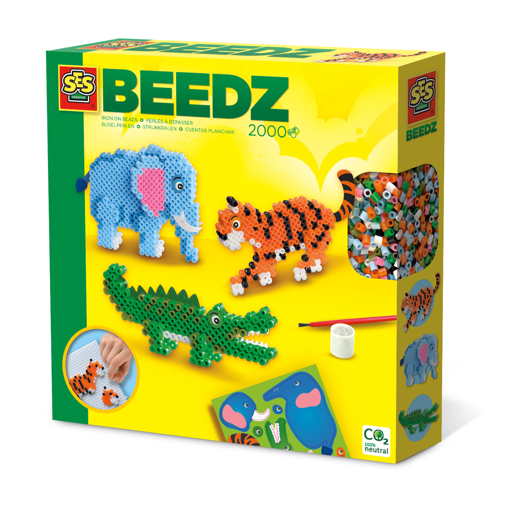 SES Creative Beedz Iron on beads - Safari animals