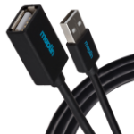 Maplin USB-A Male to USB-A Female Extension Cable - Black - 3m