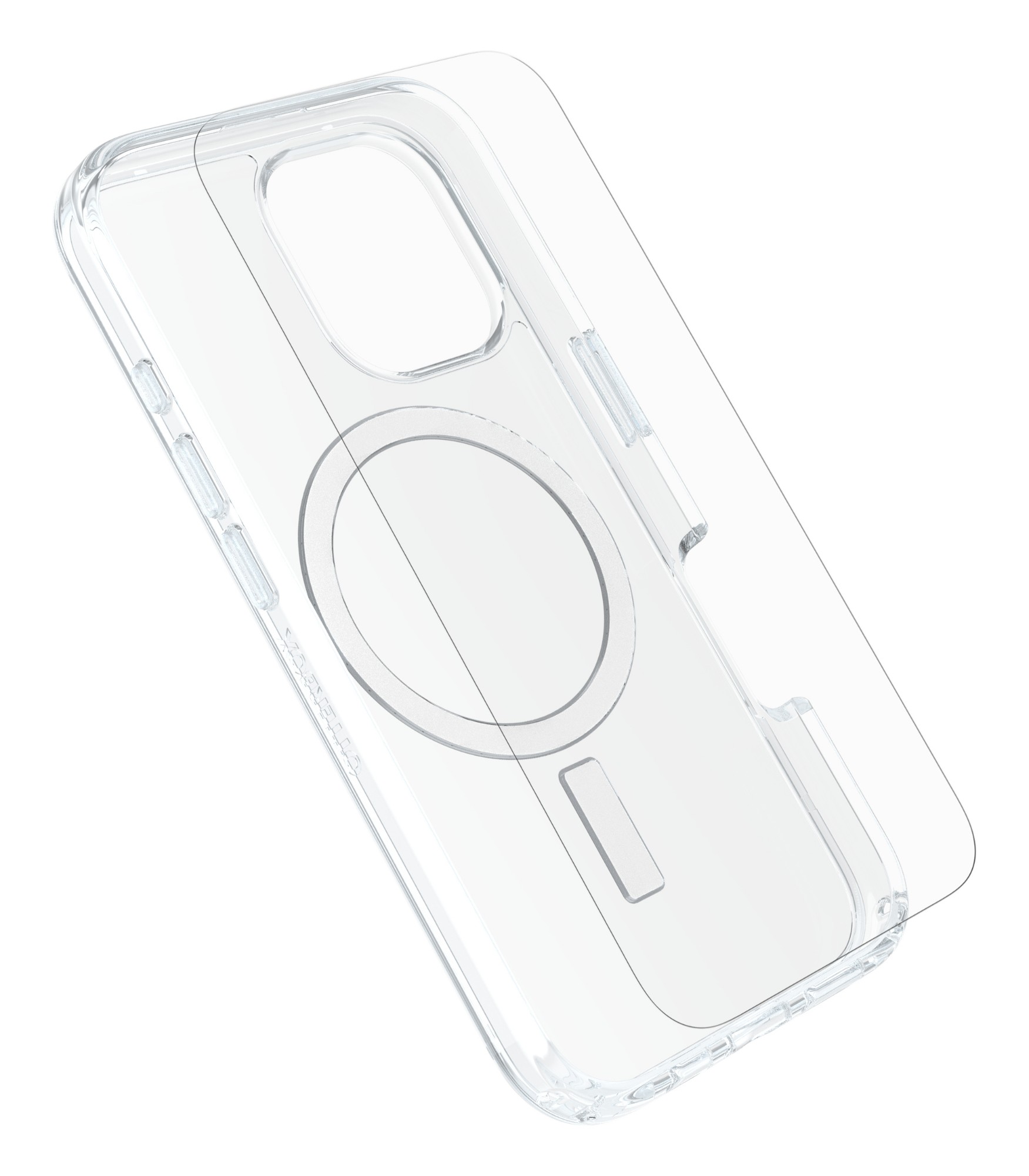 OtterBox Symmetry Series Clear for MagSafe + Premium Glass for Apple iPhone 16, Transparent