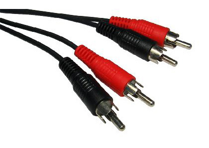 Cables Direct Black/Red 1.2M Rca/Rca Audio Cable