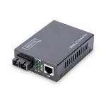 Digitus DN-82121-1 netwerk media converter 1000 Mbit/s 1310 nm Single-mode Zwart