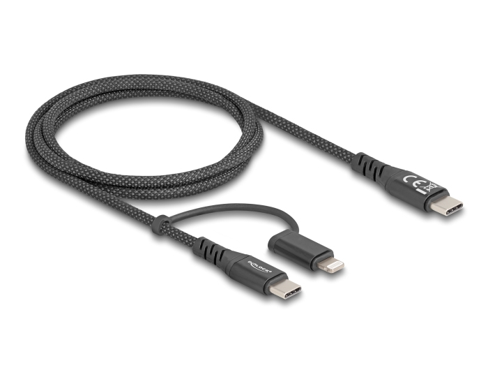 EU Product - USB2 in 1Kabel USB Type-C zu Type-C/Lightning  1m MFI thumbnail