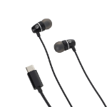 connektgear HP535 USB Type C Wired Earphone with Noise Isolation and In-line Mic - Black