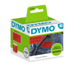 DYMO LW Coloured Shipping/Name Badge Label RED - 54x101 - 1 Roll Ã¡ 220 Labels - 2133399