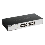 D-Link GO-SW-16G Unmanaged L2 Gigabit Ethernet (10/100/1000) 1U Zwart