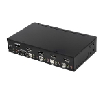 StarTech.com Switch KVM DisplayPort à 4 Ports - 4K60Hz - Écran Unique - Switch KVM USB UHD DP 1.2 à 2 Ports avec Hub USB 3.0 Intégré et Audio - Dell HP Apple Lenovo - Conforme TAA