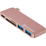 eSTUFF ES84121-ROSE notebook dock/port replicator USB 3.2 Gen 2 (3.1 Gen 2) Type-C Rose gold