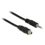 DeLOCK 1m, 2x3.5mm audio kabel 3.5mm Zwart
