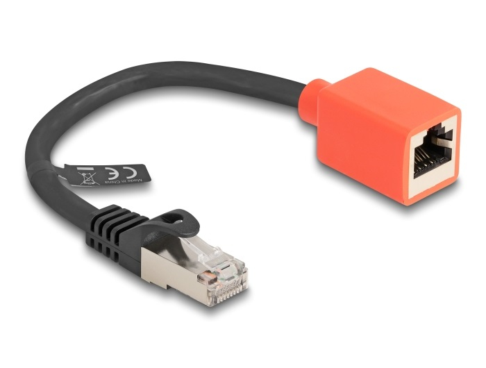 DeLOCK RJ45 Device Protection Adapter Cat.6A S/FTP 20 cm (Break Away Adapter)