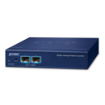 PLANET 2-Port 10G/1GBASE-X SFP+ network media converter Blue