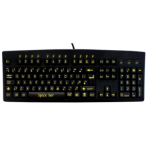 Ceratech An Ceratech Product. The USB 260 High visability is a full size black keyboard- designed for the sight impaired it has a upper case yellow legend. .