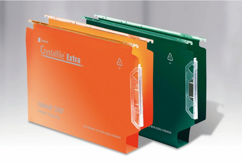 Image of Rexel Crystalfile Extra `330` Lateral File 30mm Orange (25)