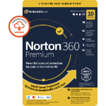 NortonLifeLock Norton 360 Premium | 10 Devices | 1 Year Subscription with Automatic Renewal | Includes Secure VPN and Password Manager | PCs, Mac, Smartphones and Tablets