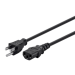 Monoprice 39787 power cable Black 23.6" (0.6 m) C13 coupler NEMA 5-15P