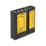 DeLOCK 86107 netwerkkabeltester Zwart, Geel