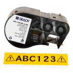 Brady M4C-1000-595-YL-BK printer label Black, Yellow Self-adhesive printer label