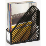 MARBIG MAGAZINE RACK TWIN PACK BLACK 1 SECTION
