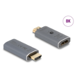 DeLOCK 64324 tussenstuk voor kabels HDMI Antraciet