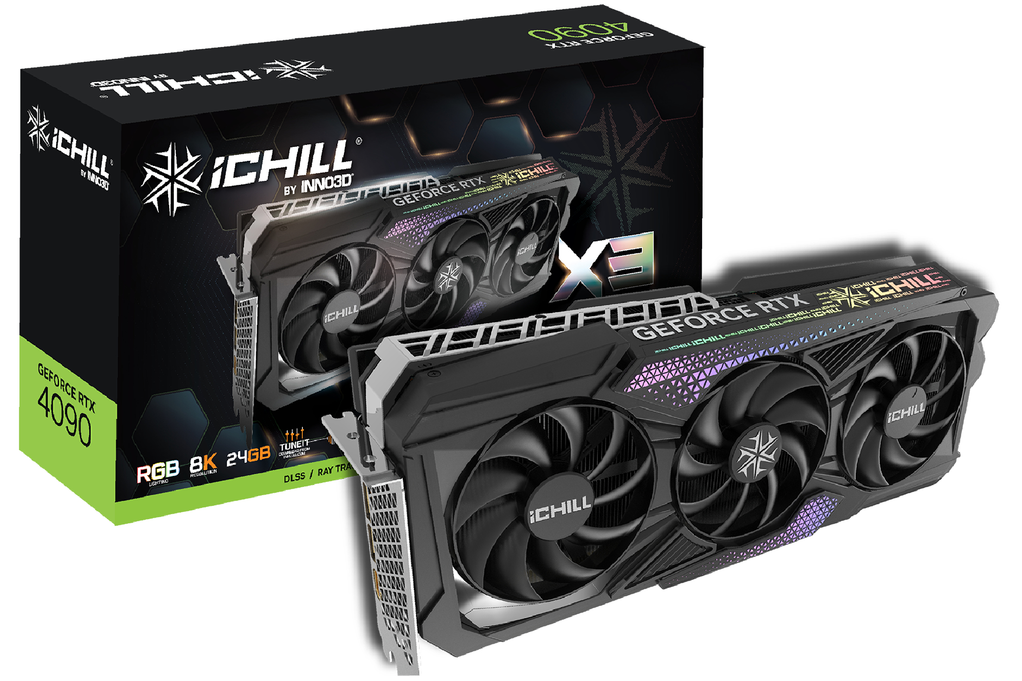 Image of Inno3D GeForce RTX 4090 ICHILL X3 NVIDIA 24 GB GDDR6X