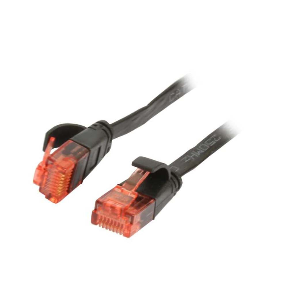 EU Product - Patchkabel RJ45 Cat6 250Mhz schwarz UTP U/UTP PVC Flach - Cable - Network thumbnail