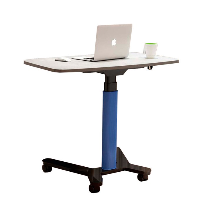 DD MOBILE BATTERY-POWERED SIT/STAND DESK WHITE + TOP