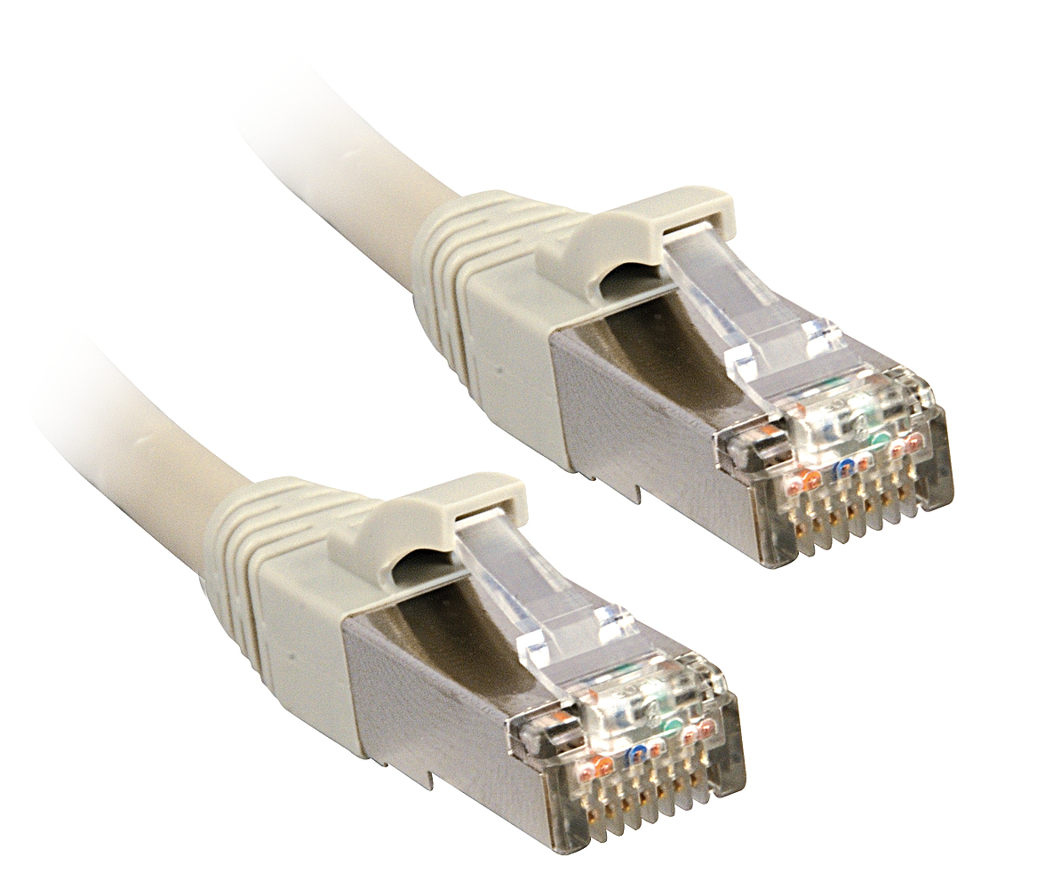 Image of Lindy 1m Cat6 networking cable Grey F/UTP (FTP)