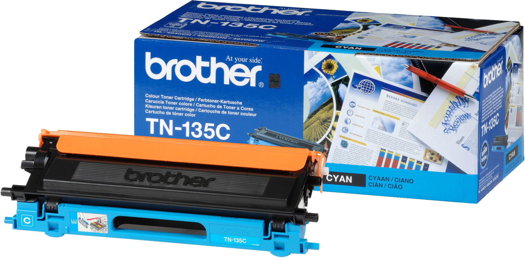 Brother TN-135C Toner cyan high-capacity, 4K pages ISO/IEC 19798 for Brother HL-4040 CN
